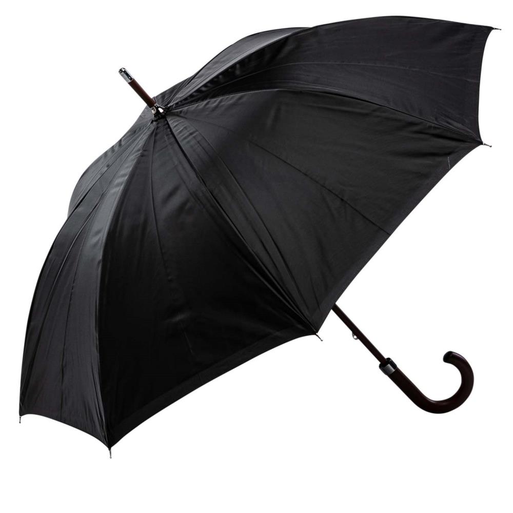 LUCKYWEATHER Regenschirm Stockschirm Damen/Herren Motiv Rainy Day in Paris Holzstock Double Layer