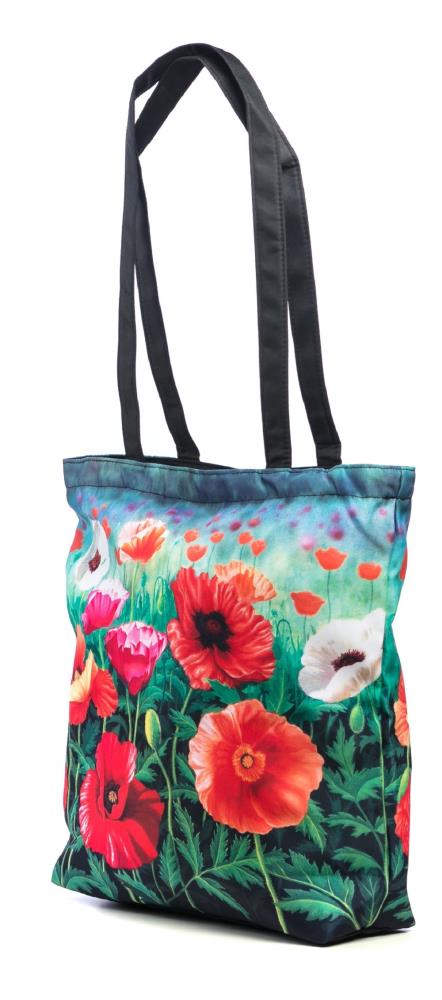 LUCKYWEATHER Shopper Einkaufstasche Damen Motiv Monet MOHNBLUMEN I Shopping Bag wasserabweisend