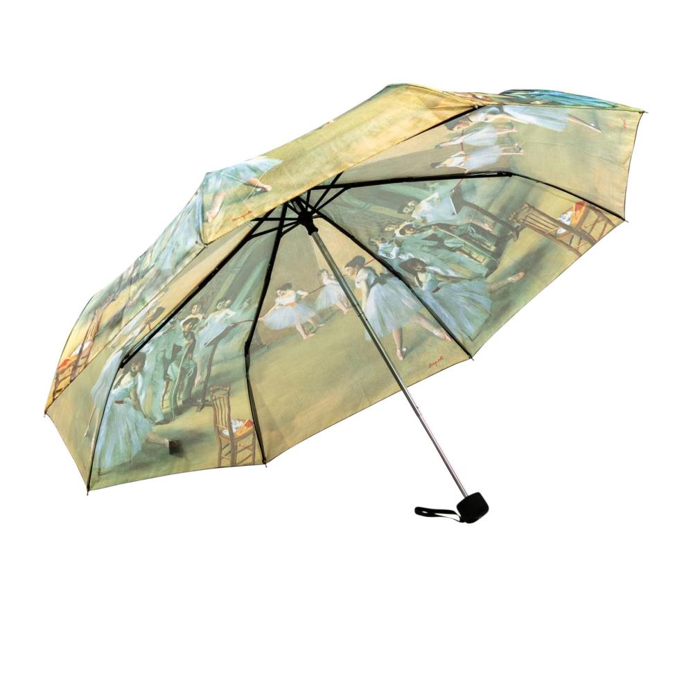 LUCKYWEATHER Regenschirm Taschenschirm Mini Damen Motiv Degas Ballet Class