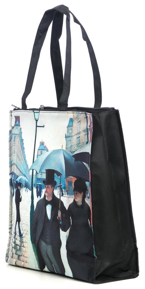 LUCKYWEATHER Shopper Einkaufstasche Twin Double Bag Damen Motiv Caillebotte RAINY DAY IN PARIS