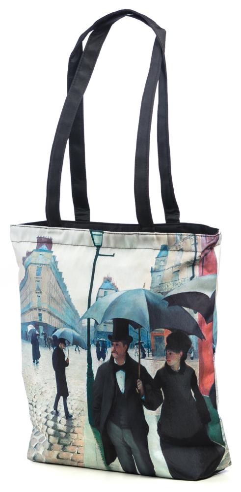 LUCKYWEATHER Shopper Einkaufstasche Damen Motiv Caillebotte RAINY DAY IN PARIS