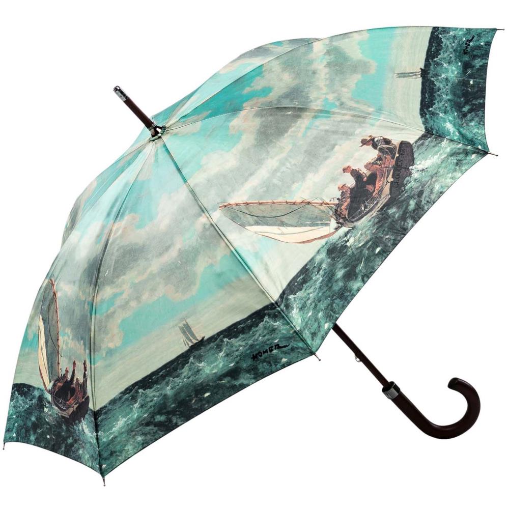 LUCKYWEATHER Regenschirm Stockschirm Damen/Herren Motiv Breezing Up