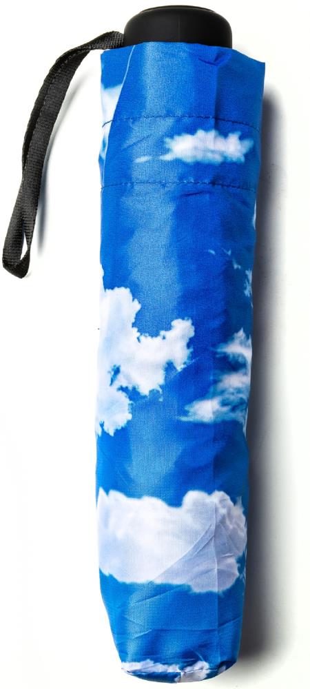 LUCKYWEATHER Regenschirm Taschenschirm Mini Damen/Herren Motiv Wolken