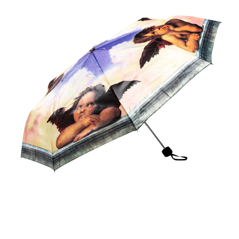 LUCKYWEATHER Regenschirm Taschenschirm Mini Damen/Herren Motiv Raffael Engel