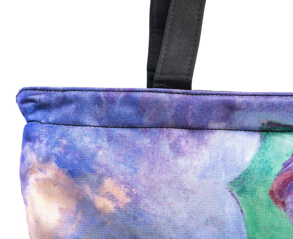 LUCKYWEATHER Shopper Einkaufstasche Damen Motiv Monet FRAU MIT SONNENSCHIRM