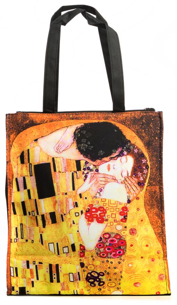 LUCKYWEATHER Shopper Einkaufstasche Twin Double Bag Damen Motiv  Klimt THE KISS (Der Kuss)