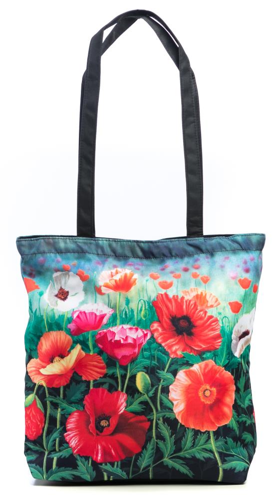 LUCKYWEATHER Shopper Einkaufstasche Damen Motiv Monet MOHNBLUMEN I Shopping Bag wasserabweisend