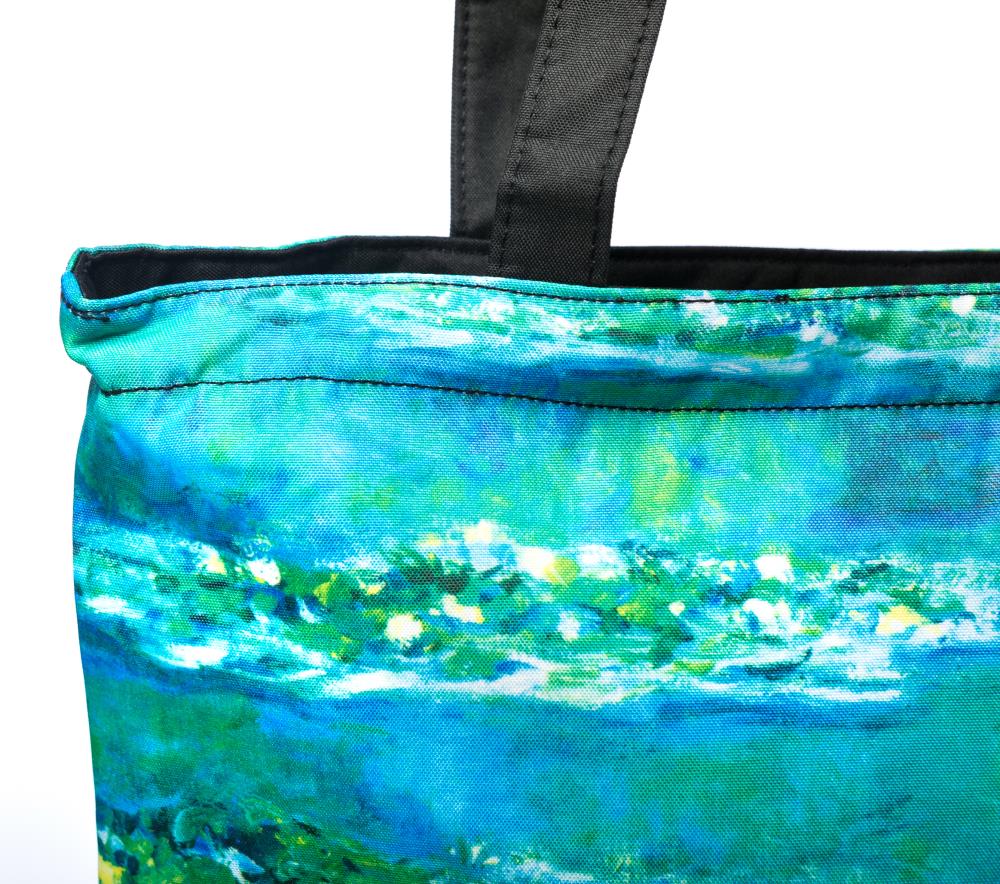 LUCKYWEATHER Shopper Einkaufstasche Damen Motiv  Monet WATER LILIES I Shopping Bag wasserabweisend