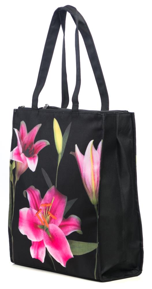 LUCKYWEATHER Shopper Einkaufstasche Twin Double Bag Damen Motiv LILIEN