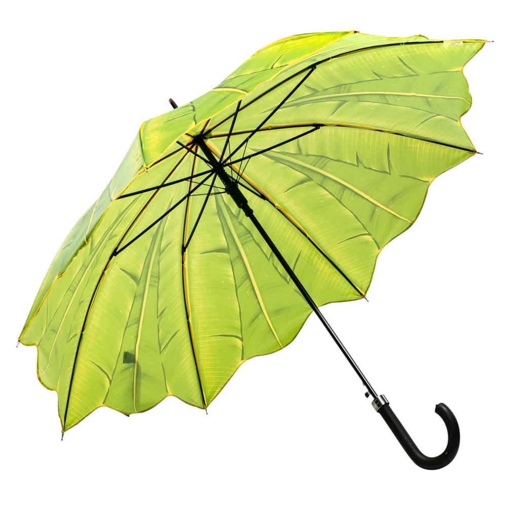 LUCKYWEATHER Regenschirm Stockschirm Damen/Herren Motiv Palme Auf-Automatik
